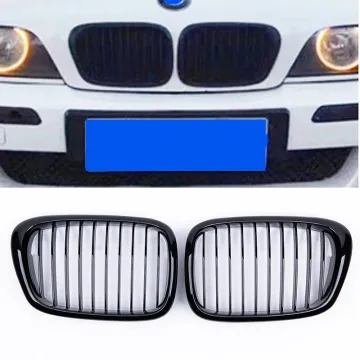 Single Line Glossy Black ABS Front Car Grille for BMW 5 Series E39 1995-2004