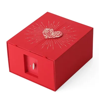 Circle Red Music Tube Storage Gift Box