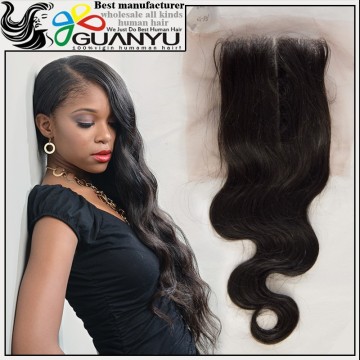 Aliexpress Hot sale body wave lace closure middle part brazilian human hair