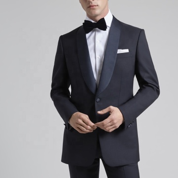 Thiết kế mới nhất Bộ đồ tuxedo nam bằng vải len màu đen