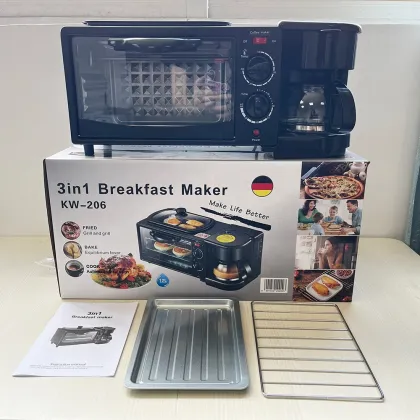 3In1 Breakfast Maker Machine: Multifunctional Coffee Maker for Small Kitchens
