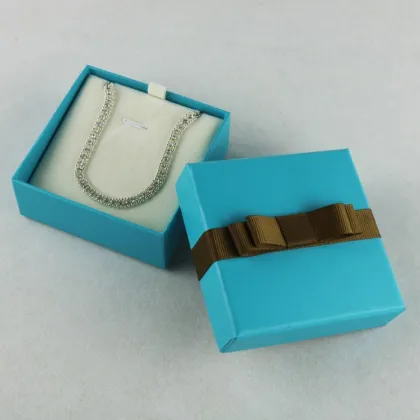 Tiffany Blue Paper Jewelry Box with Bowknot