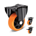 PU Wheel Ball Bearing Orange Casters