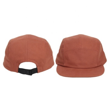 Custom 5 Panel Washed Camper Snapback Caps with Adjustable Flat Brim and Double Side Air Vents