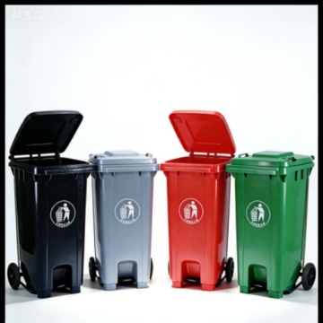 240L Outdoor Trash Can for Community with Foot Pedal