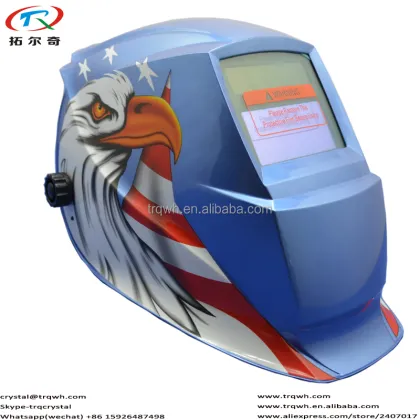 Best Quality Cheap Price Decals Blue Helmet with Eagle Adjustable Welding Helmet