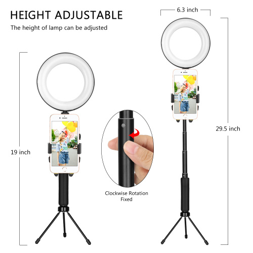 LED Ring Light with Microphone & Mobile-Phone Holder