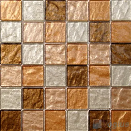 Amber 2X2 Heritage Gold Leaf Glass Tiles