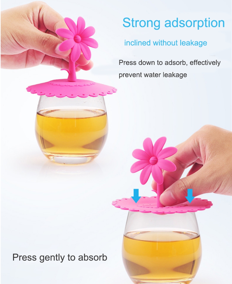 Anti-dust Silicone Reusable Cup Lid