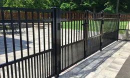 Customed Aluminum Pre-Assembled Flat Spaced Picket Fence