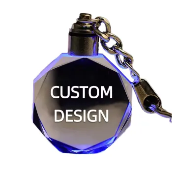 Custom 7-Color Laser Engraved LED Keychain Light