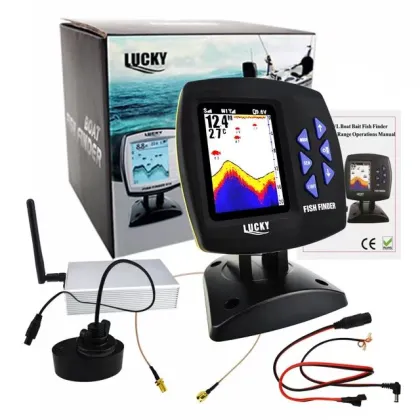 Lucky TF640 Fisher Finder: Wireless Sonar Fish Detector and Bait Boat