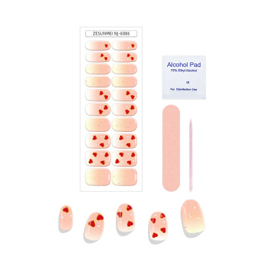 20 Spot Gel Nail Stickers - Waterproof Laser Flower UV Nail Wraps