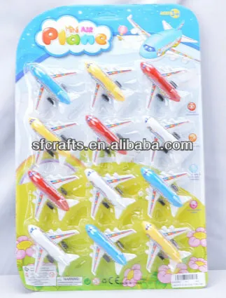 Mini promotion plastic friction airplane toy for kids