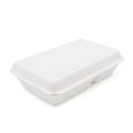 2 compartments food packaging sugarcane bagasse pulp box