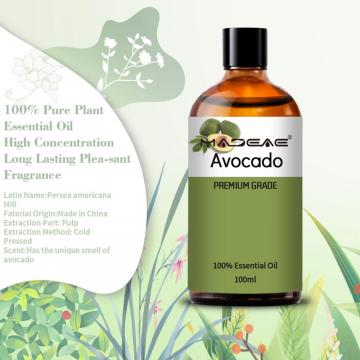 Aceite esencial puro 100% orgánico para el aceite de aguacate de la piel y el cabello Aceite corporal