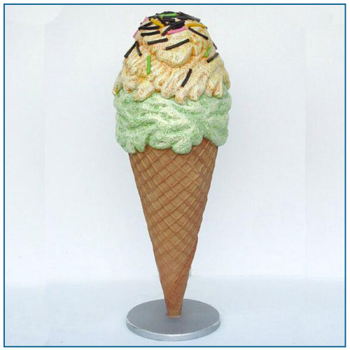 बाजार सजावट बड़े शीसे रेशा आइसक्रीम प्रतिमा