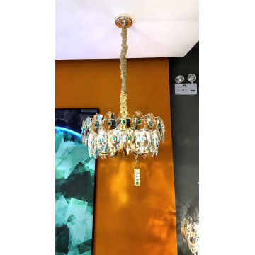 Lustre de cristal por atacado K9 lustre pendente de teto leve