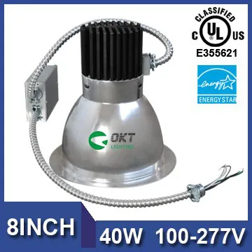 UL Energy Star Listed 8inch 40W led downlight recessed