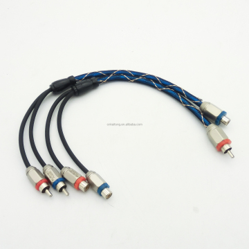 Hi-Fi Alpine Car Audio Video Cable - AXLR Speaker Wire Y Splitter (1 Male to 2 Female or 1 Female to 2 Male) RCA Cable