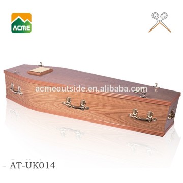 AT-UK014 luxury adult wood coffin sales supplier