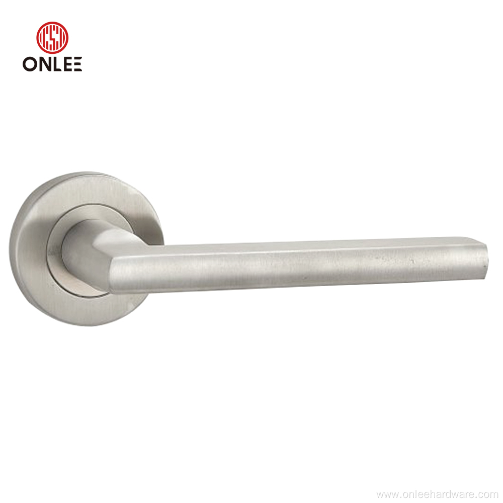 SS201 Door Lever Handle on Rosettes