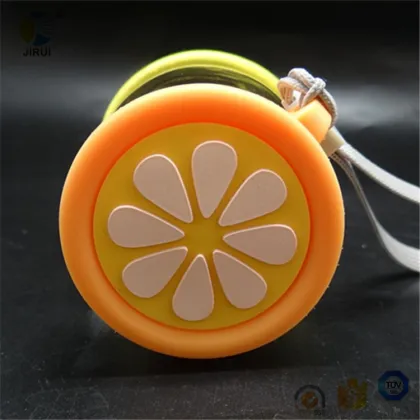 Sports Glass Bottle with Orange Coat