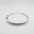 Handgeschilderde stijl keramische diner set, steengoed servies sets, blauw servies set