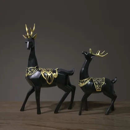 High quality desktop decoration little fiberglass deer statue