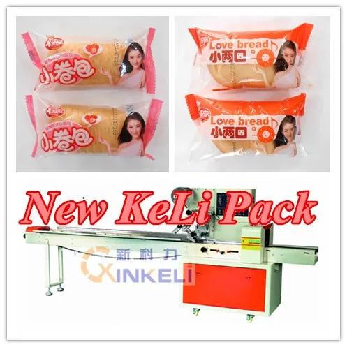 Little roll bread flow packaging machine