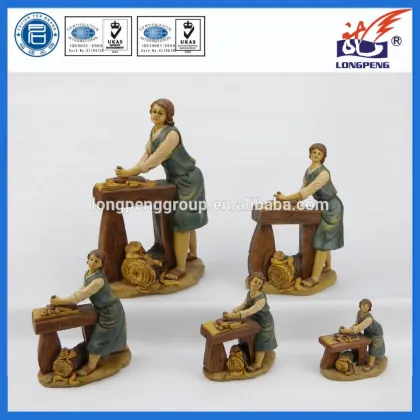 Custom resin carpenter artistic collection,polyresin carpenter figurines, resin figure sculpture ,carpenter statue