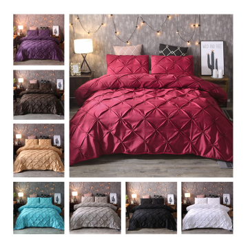 3D Craft Plain Color Quilt Cover and Bedding Set with Comforter and Pillowcase
