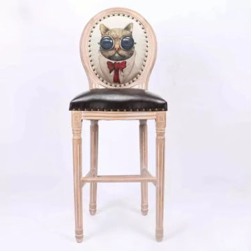 Living Room Bar Stools Vintage Style Solid Wood Bar Chair Stools Manufactory