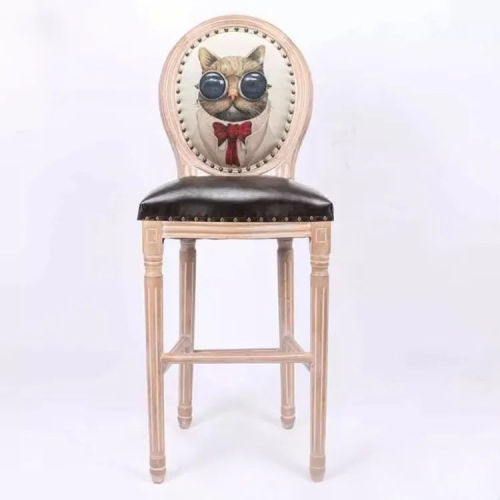 Living Room Bar Stools Vintage Style Solid Wood Bar Chair Stools Manufactory
