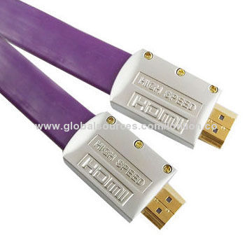 HDMI cables, dual color 19p AM to AM gold plated, supports 3D, CE/FCC/RoHS marks