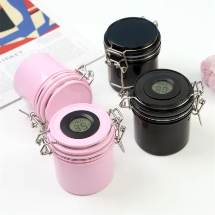 High Quality Activated Carbon Lash Glue Storage Container with Thermohygrometer