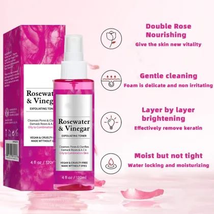 Korean Rose Hydrating Whitening Facial Toner Spray Mist