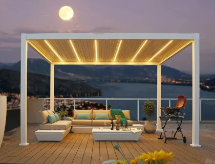 Stylish Retractable Metal Pergola: Outdoor Bliss