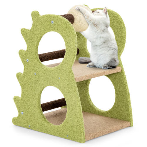 Modern Cat Tree with Rotatable Sisal Scratching Ball