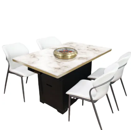 Barbecue restaurant multi-person barbecue table