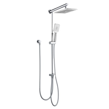 Antirust ABS Stainless Steel Wall-Mounted Rainfall and Handheld Shower Set for Bathroom