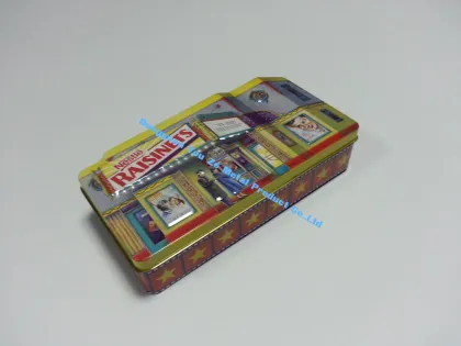Printed Customized Metal Chocolate Tin Box For Nestle Brand , Thickness 0.23mm