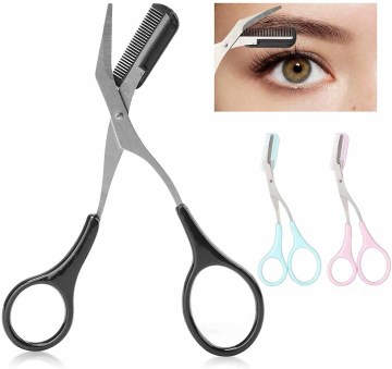Edelstahl Großhandel Augenbrauen -Trimmer &amp; Schere mit Kamm - Schönheitswerkzeug