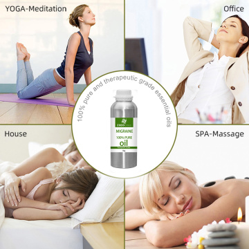 Private Label Therapeutic Grade Migraine Care Essential Oil Blends for Massage Migraine Compound Oil Aromatherapy