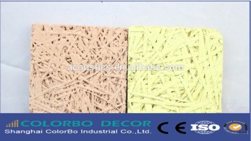 Colored wood wool sound absorption acoustic ceiling boards