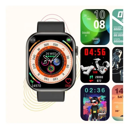 2024 Trendy Multi-Sports Metal Heart Rate Monitor Call Smartwatch with HD Screen for Men and Women