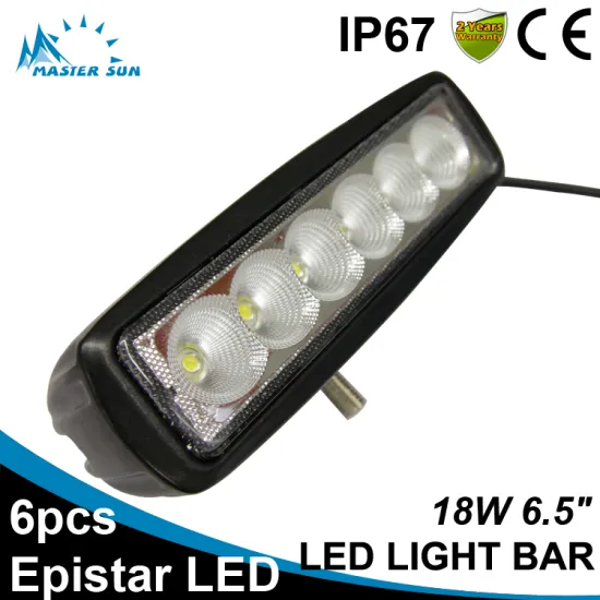 Waterproof 6.5inch 18w led tractor work light car led light bar off road led light bar