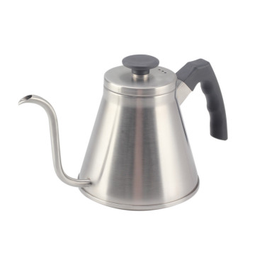 Silver plastic handle pour over coffee kettle