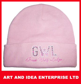 Latest promotion knitting custom beanie hats