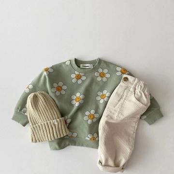 Baby Girl Printed Pullover Top Kids Cartoon Clothes